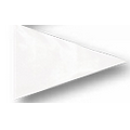 White Vinyl Bike Pennant Flag Only w/ Pole Sleeve